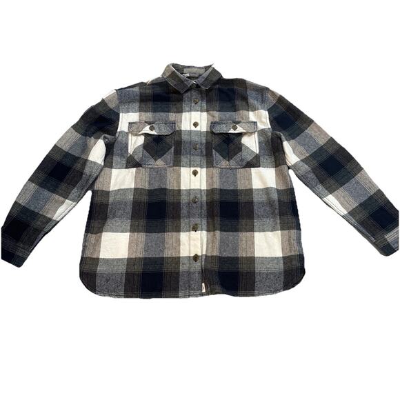 Fat Face Button Up Flannel Shirt Women’s Sz 6 Plaid Regular Fit Cotton Casual - Picture 1 of 8